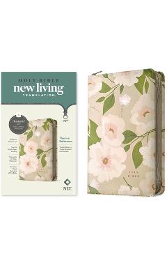 NLT Thinline Reference Zipper Bible, Filament Enabled (Leatherlike, Tender Blossom Taupe, Red Letter) - - Imagine 1