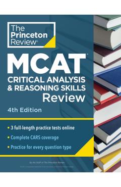 Princeton Review MCAT Critical Analysis and Reasoning Skills Review, 4th Edition: Complete Cars Content Prep + Practice Tests -