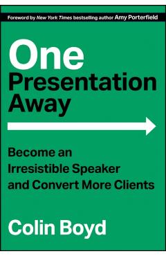 One Presentation Away: Become an Irresistible Speaker and Convert More Clients