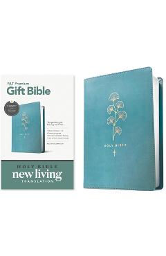 Premium Gift Bible Nlt, Filament Enabled (Leatherlike, Teal Cross, Red Letter) -
