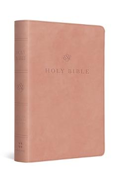ESV Large Print Compact Bible, Red Letter (Trutone, Blush Rose) -