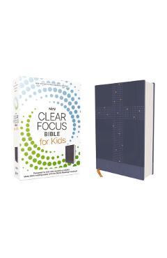Nirv, Clear Focus Bible for Kids (Help Kids with ADHD or Dyslexia Read with Confidence), Leathersoft, Blue -