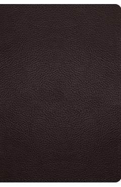 ESV Large Print Compact Bible, Red Letter (Buffalo Leather, Deep Brown) -