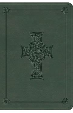 ESV Value Large Print Compact Bible (Trutone, Quiet Forest, Celtic Cross Design) -