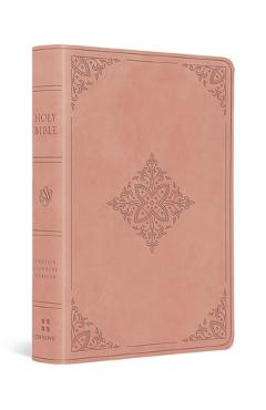 ESV Value Large Print Compact Bible (Trutone, Blush Rose, Fleur-De-Lis Design) -