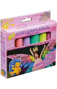 Creta asfalt. Culori pastel: 6 bucati