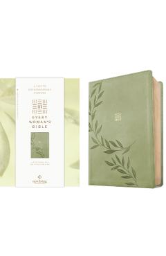 NLT Every Woman's Bible, Filament Enabled (Leatherlike, Olive Branch Green, Red Letter) -