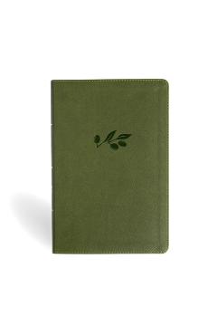 NASB Giant Print Reference Bible, Olive Leathertouch -