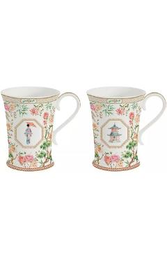 Set 2 cani portelan: Jardins d'Orient