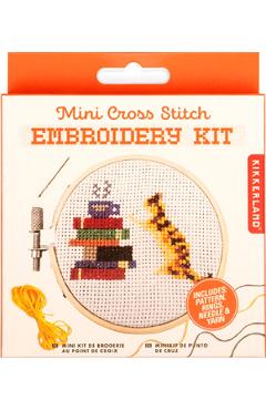 Mini kit de brodat: Pisica