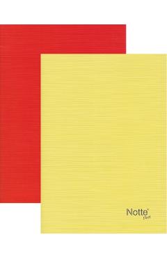 Set 2 caiete matematica A4 80 file: Rosu, galben