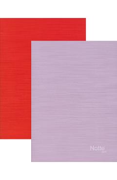 Set 2 caiete matematica A4 80 file: Rosu, mov deschis