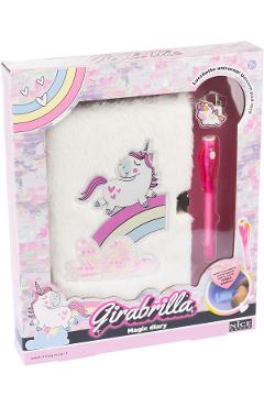 girabrilla unicorn  - jurnal secret cu pix si lacat