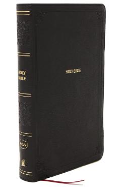 NKJV Giant Print End-Of-Verse Reference Bible, Black Leathersoft, Red Letter, Comfort Print: Holy Bible -