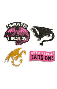 Fourth Wing: I Survived Threshing Stickers - Sticker Set of 4 -