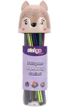 Set 12 carioci lavabile: Lup