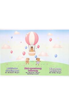 Bloc desen multicolor A4