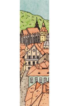 Semn de carte: Brasov. Biserica Neagra si Poarta Ecaterinei