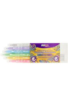 Set 6 markere duble. Culori metalizate