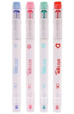 Set 4 evidentiatoare 2 in 1 cu stampila. Seria Panda