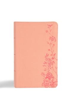 CSB Single-Column Compact Bible, Digital Study Edition, Blush Floral Leathertouch -