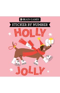 Brain Games - Sticker by Number: Holly Jolly (Christmas - Stocking Stuffer) -
