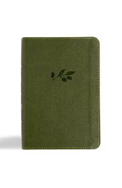 CSB Large Print Compact Reference Bible, Digital Study Edition, Olive Leathertouch -
