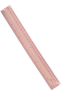Rigla flexibila. Portocalie. 30 cm