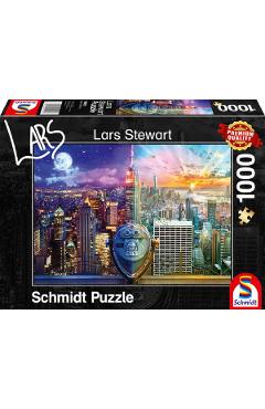Puzzle 1000. Night and day New York