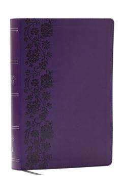 NKJV Giant Print End-Of-Verse Reference Bible, Purple Leathersoft, Red Letter, Comfort Print: Holy Bible -
