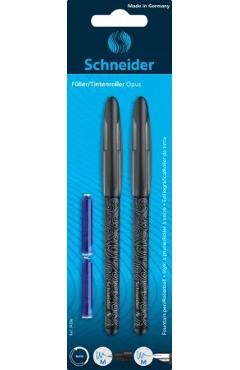 Stilou negru + Roller Opus + 2 rezerve