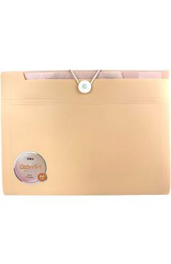 Mapa plastic cu elastic 7 separatoare. Portocalie