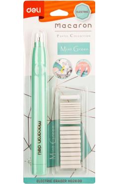 Radiera electrica + 20 rezerve. Verde