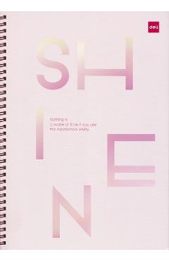 Caiet dictando A4 cu spira: Shine