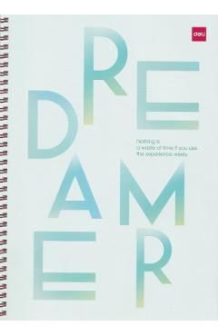 Caiet dictando A4 cu spira: Dreamer