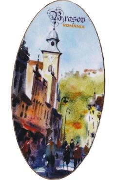 Magnet oval: Brasov Nr.7. Bobei Art