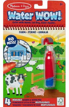 Carte de colorat reutilizabila cu apa. Ferma