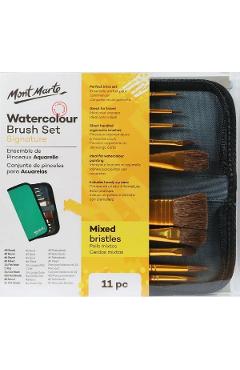 Set pensule Mont Marte in mapa. Acuarela