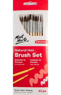 Set pensule par natural rotunde 13 buc. Mont Marte