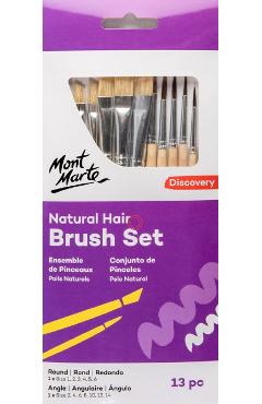 Set mixt pensule par natural 13 buc. Mont Marte