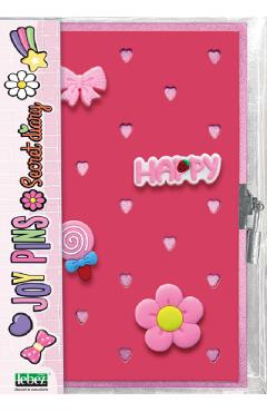 Jurnal cu decoratiuni 3D. Joy Pins Roz