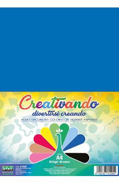 Hartie gumata asortata 10 coli A4