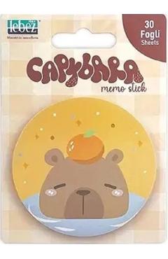 Bloc notes adeziv: Capibara cu portocala