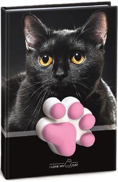 Agenda pisicuta cu squishy. Coperta neagra