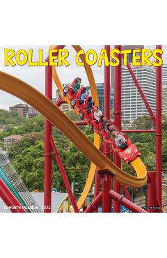 Roller Coasters 2026 12 X 12 Wall Calendar -