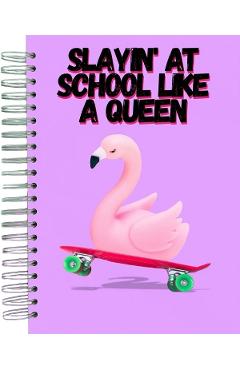 Caiet dictando A4 universal cu spirala: Pink Swan