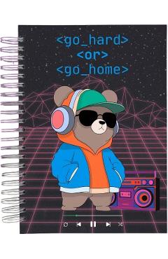 Caiet matematica A4 universal cu spirala: Go hard or go home