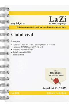 Codul civil. Act.18 septembrie 2025 Ed.Spiralata - Flavius-Antoniu Baias