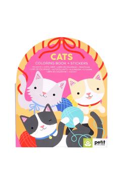 Cats Coloring Book + Stickers - - Imagine 1
