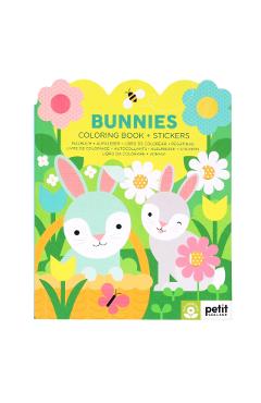 Bunnies Coloring Book + Stickers -